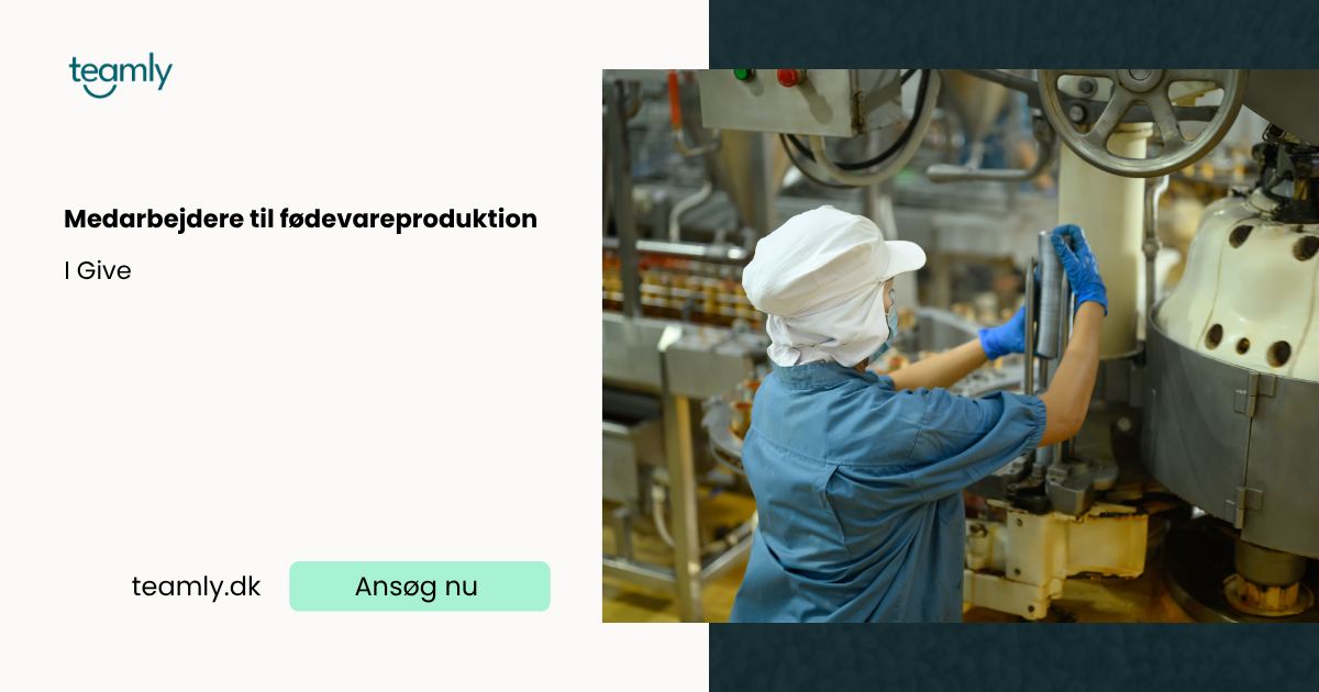 Production workers for food production in Give – permanent evening shift