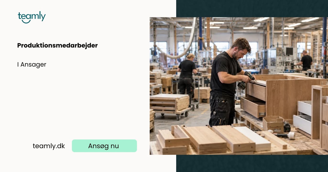 Production workers wanted for wood production in Ansager